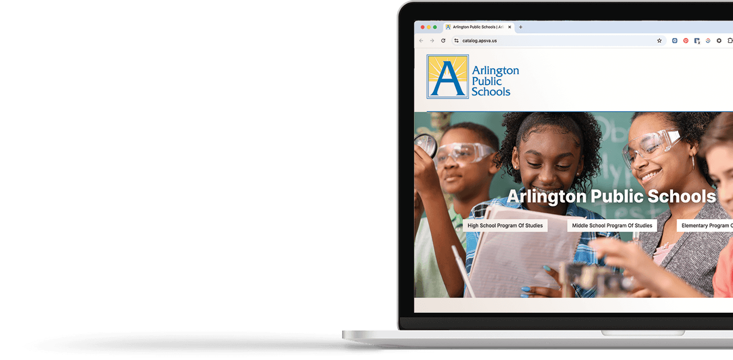 University Catalog displayed on a laptop