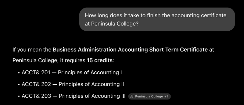 chatgpt search for accounting information
